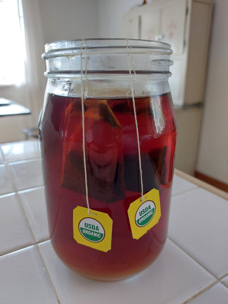 making a kombucha scoby